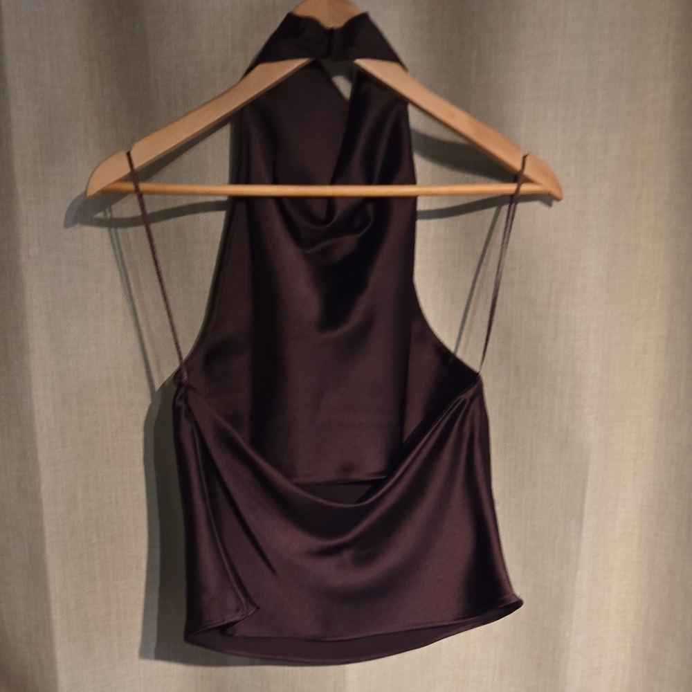 Zara Black Satin Camisole Top - Picture 3 of 3